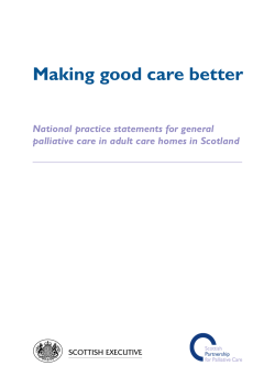 Care Homes Practice Statements