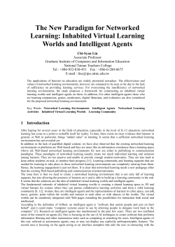 Inhabited Virtual Learning Worlds and Intelligent Agents