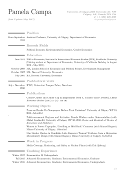 Pamela Campa - Department of Economics