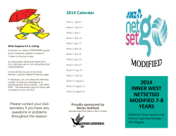 Modified Teams Brochure - Five Dock All Saints Netball Club