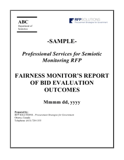 sample- fairness monitor`s report of bid evaluation outcomes