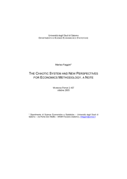the chaotic system and new perspectives for economics