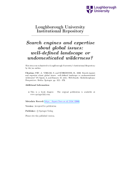 Search engines and expertise about global issues: well