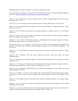 bibliography on stopover sites for neotropical migrants