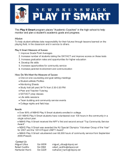 The Play It Smart program places "Academic Coaches" in the high