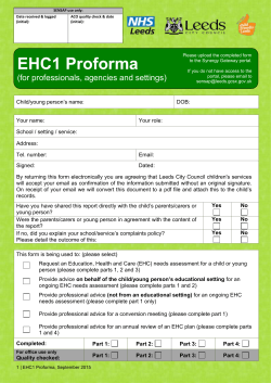 EHC1 Form - Leeds City Council