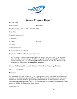 Annual Progress Report Template - Oklahoma Transportation Center