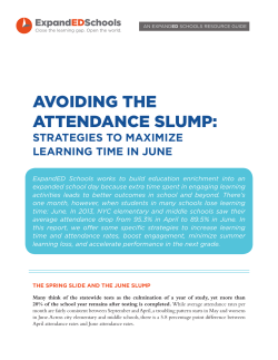 avoiding the attendance slump