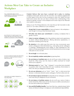 Actions Men Can Take to Create an Inclusive Workplace