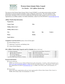2014_NewAffiliateAppforWeb - Western States Seismic Policy