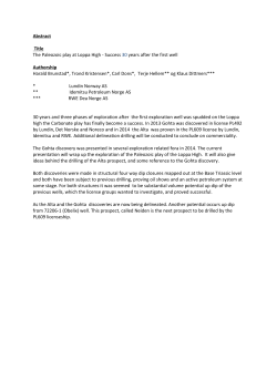 Abstract Title The Paleozoic play at Loppa High