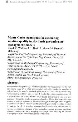 Monte Carlo techniques for estimating solution quality in