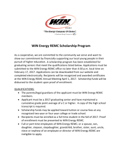 2017 WIN Energy Scholarship Application
