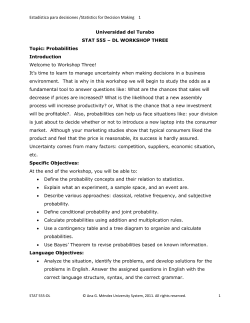 Estad&iacute;stica para decisiones /Statistics for Decision Making 1