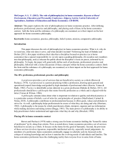 McGregor, S. L. T. (2012). The role of philosophy(ies) in home