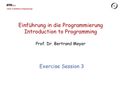 exercise session 3 - Chair of Software Engineering