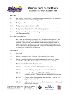 shot clock rules - Ringette Nova Scotia