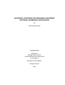 successful strategies for debugging concurrent software