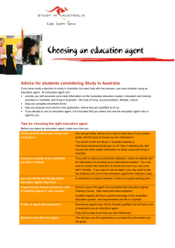 Advice for students considering Study in Australia If you have made