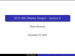 ECO 426 (Market Design)