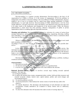4. ADMINISTRATIVE BEHAVIOUR