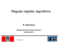 Overview of a register algorithm