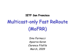Multicast-Only Fast ReRoute