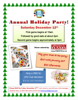 First game begins at 10am Followed by good eats at about 2pm