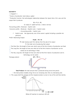 ECO100Y1Y > * Factors of production: land, labour