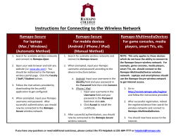 Instructions for Connecting to the Wireless Network