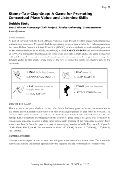 Stomp-Tap-Clap-Snap: A Game for Promoting Conceptual