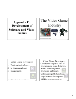 The Video Game Industry