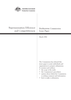 Superannuation Efficiency and Competitiveness