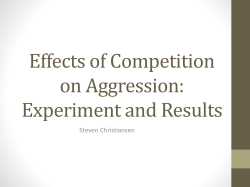 Effects of Competition on Aggression Experiment and Results