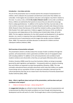 Introduction &ndash; Core ideas and aims