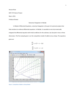 Numerical Integration in Matlab