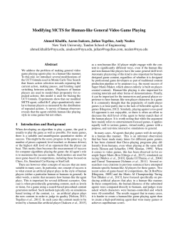 Modifying MCTS for Human-like General Video Game Playing