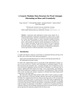 A Generic Modular Data Structure for Proof
