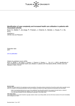 Tilburg University Identification of case complexity
