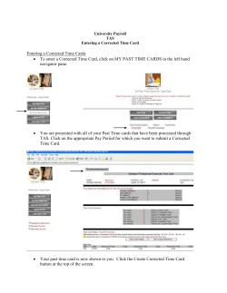 Approve Corrected Time Cards