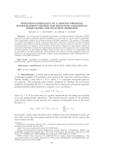 iteration-complexity of a newton proximal extragradient method for