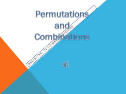 Permutations and Combinations
