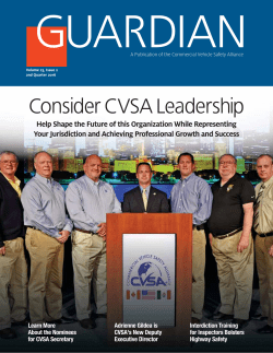 Consider CVSA Leadership - Commercial Vehicle Safety Alliance