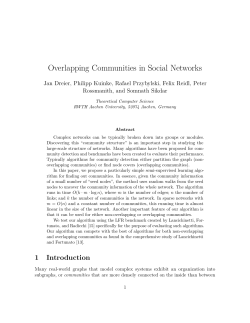 Overlapping Communities in Social Networks