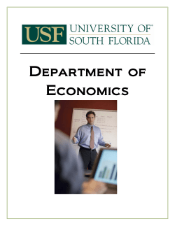 Department of Economics - USF :: College of Arts and Sciences
