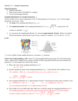 Sample Proportions