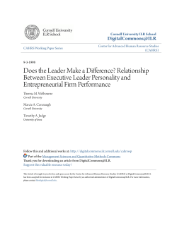 Does the Leader Make a Difference? Relationship Between