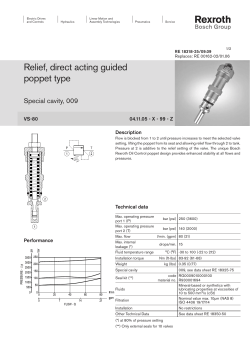 Relief, direct acting guided poppet type