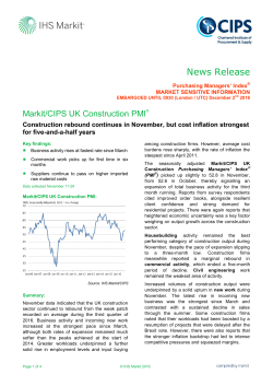 News Release - Markit Economics