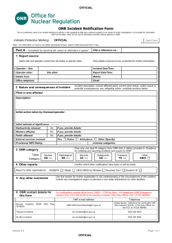 ONR Incident Notification Form V4.1